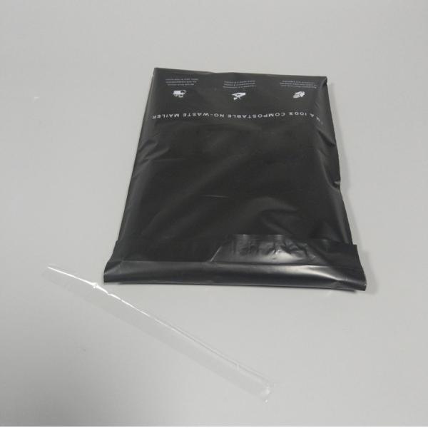Recyclable Tear Resistant Poly Mailer Bags In Black For Loading Port Shipping