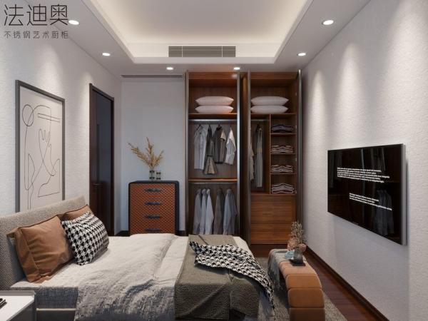 Elegancia tradicional china, efecto madera oscura, armario con acentos de vidrio y escritorio integrado