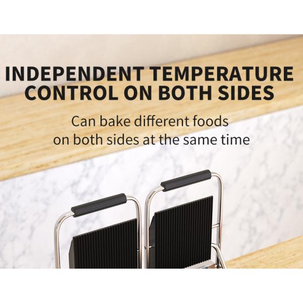 565x370x190мм Электрический контактный гриль Горячая грильная тарелка с двойной грилью