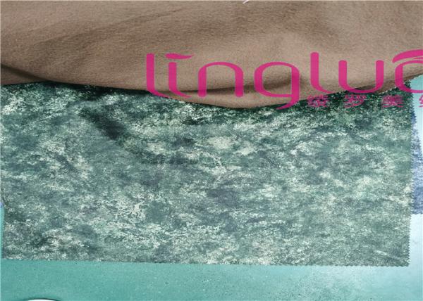 Brushed Velvet Printing 142cm Polyester Fabric Upholstery