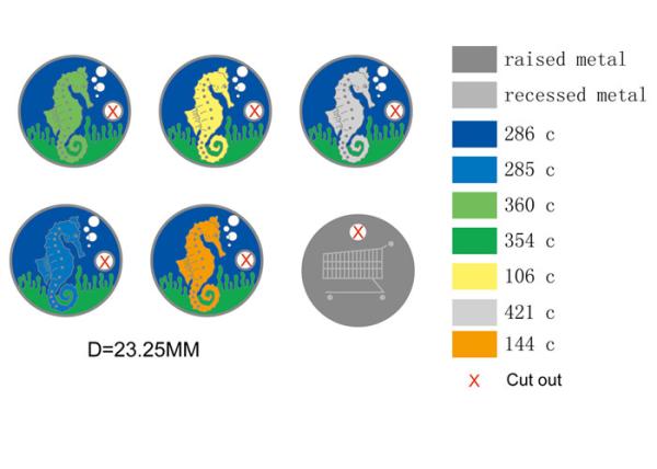 Iron, Zinc Alloy, Aluminum Custom Seasaw Trolley Coin with Soft and Key Chain Attached