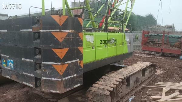 Grue sur chenilles ZCC850V 85T à bas prix, hauteur de levage maximale de 83 m, couleur jaune