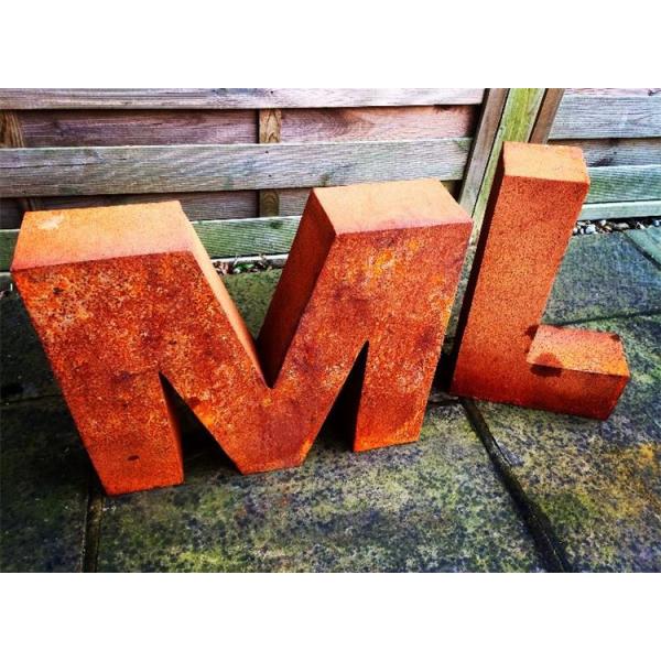 Metal Letter Corten Steel Abstract Sculpture