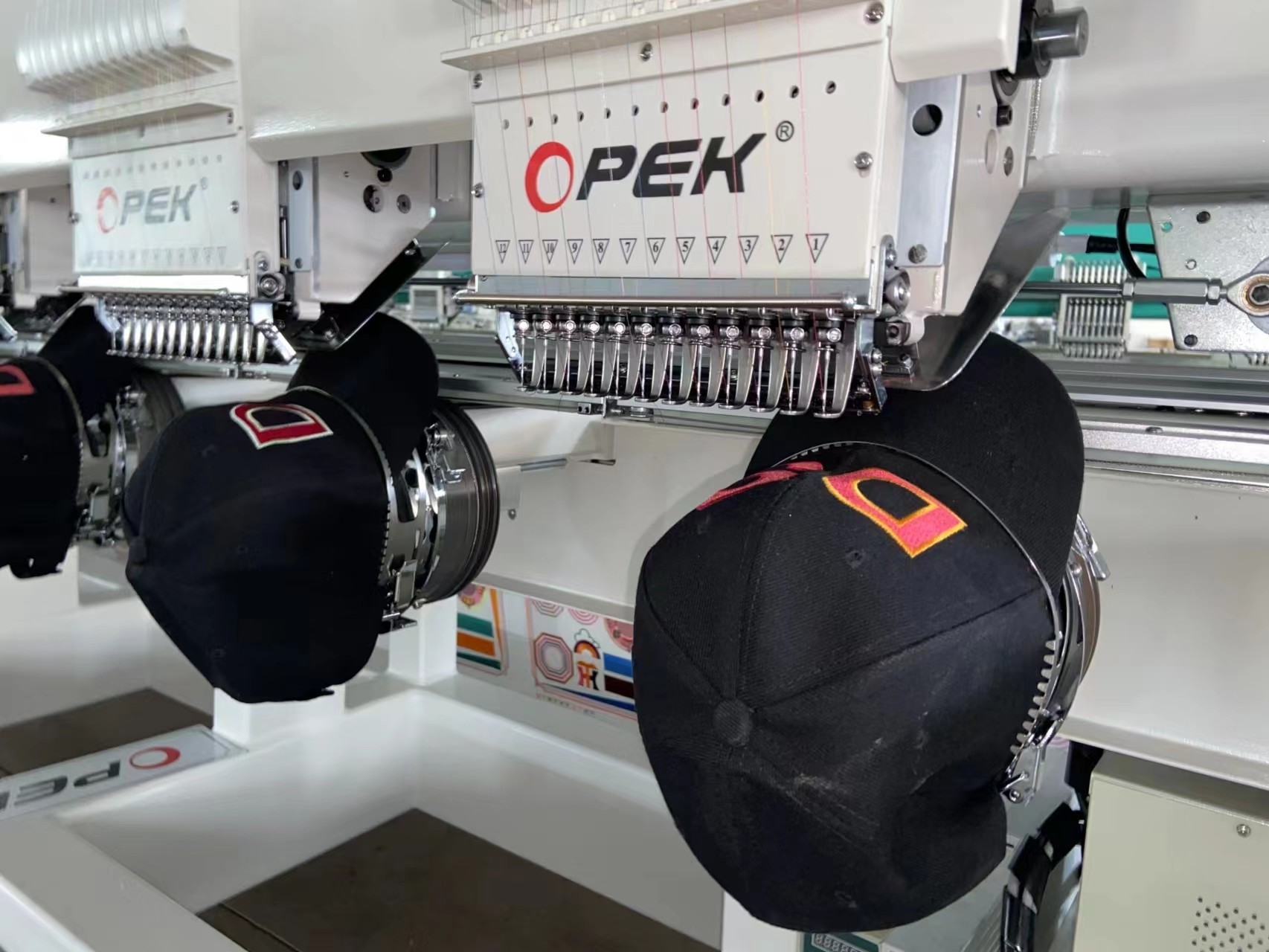 Opek 8 Heads Embroidery Machine with 500mm Head Interval and 60*60 CM Worktable Size