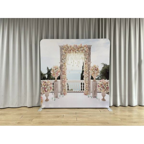 8x8ft Exhibition Backdrop Polyester Fabric Photo Booth Backdrop