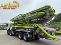 49X-6RZ utilizó gris del verde de MERCEDES BENZ 8X4 de la bomba concreta de ZOOMLION