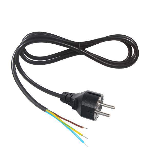 EU CEE 77 AC Power Cord with Strip Ends for Industrial Equipment