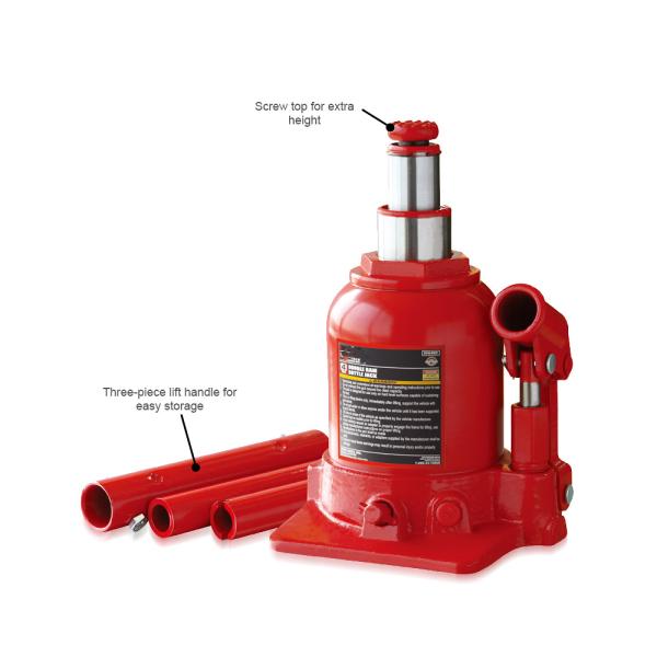 4 Ton Truck Garage Equipment Double Ram Bottle Jack 170 mm Lifting Heigh