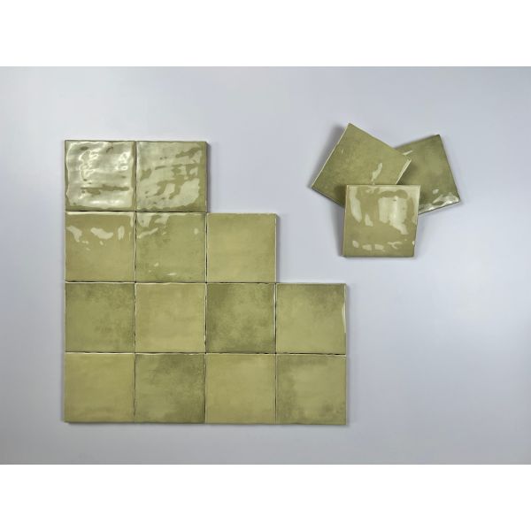 Blue Wear-Resistant 10x10cm Ceramic Wall Tiles For Kitchen And Bathroom