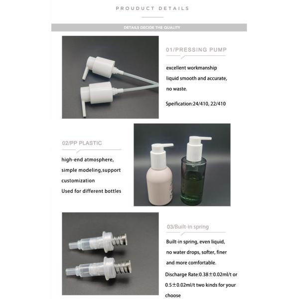 Пластиковый насос белые 24mm лосьона 410 PP 24 для упаковки косметик