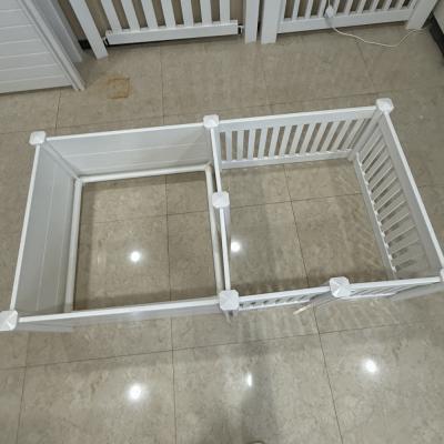 PVC Dog Whelping Box 80cm X 80cm X 46cm White Temporary Pet Fence
