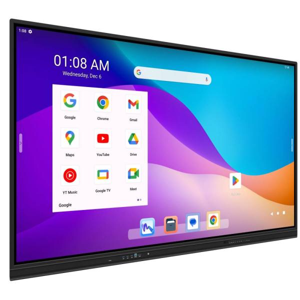 Iboard EDLA Google Сертифицированный Android 13 Multi Window Whiteboard Программное обеспечение Спикер Микрофон Камера Мобильный стенд необязательно