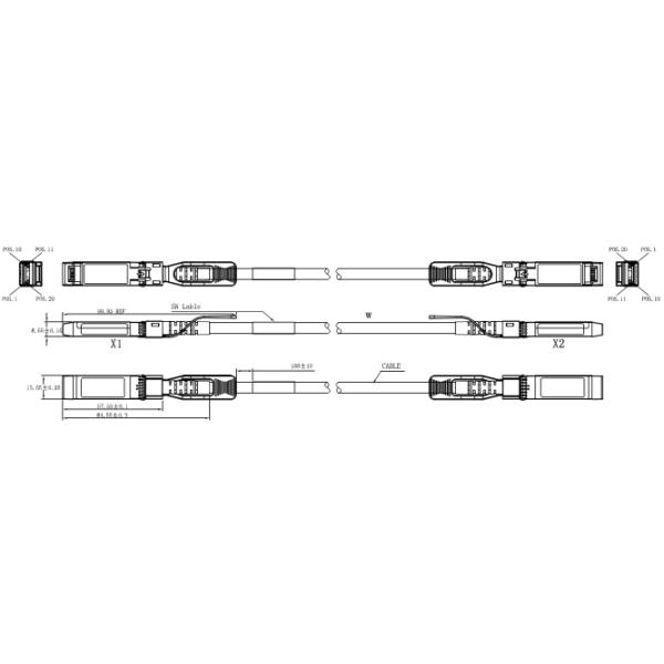 SFP28-25G-AxM 25G SFP28 to SFP28 Active Optical Cable 1m-15m Boost Your Network with Active Optical Cable Replacement