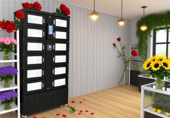 Smart Flower Display Cooler Heavy-Duty Cold Locker Lockable Secure Storage