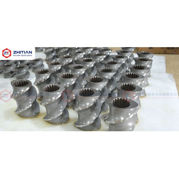 TiCN Carbonitride Alloy Twin Screw Extruder Screw Elements with Superior Wear and Corrosion Resistance for Lithium Battery Slurry Mixing