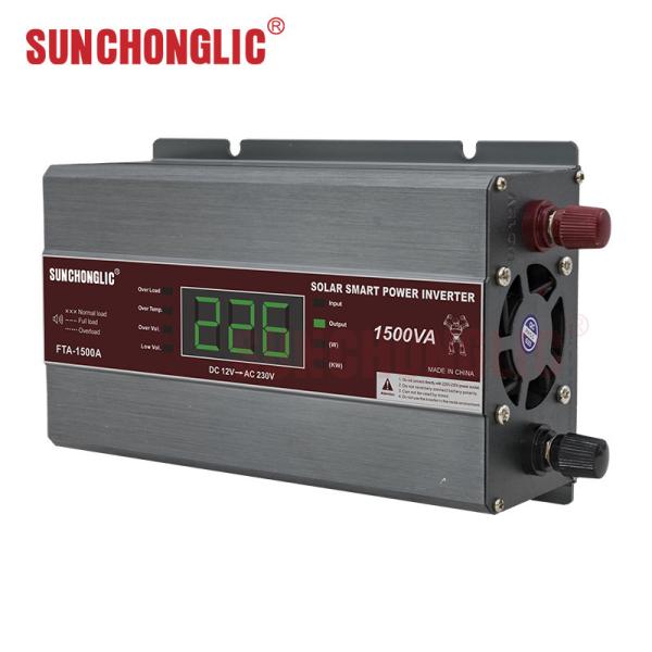 Invertisseur d'onde sinusoïdale DC12V à AC220V de 1500 Watt avec affichage numérique LED