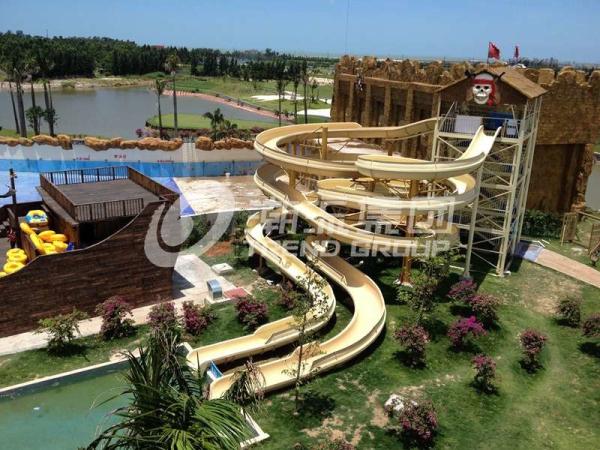 Galvanized carbon steel Custom Water Slides For Giant Outdoor Water Park