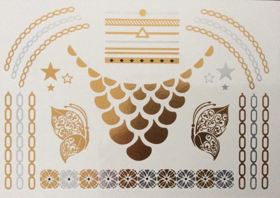Gold foil tattoo