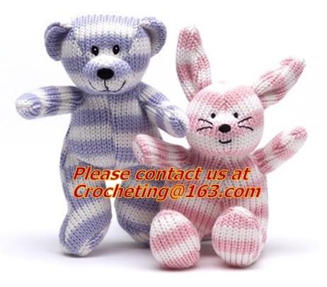 Fashion & Popular Hand Made Crochet Knitted Girl Doll, panda, toy, cotton yarn custom toys
