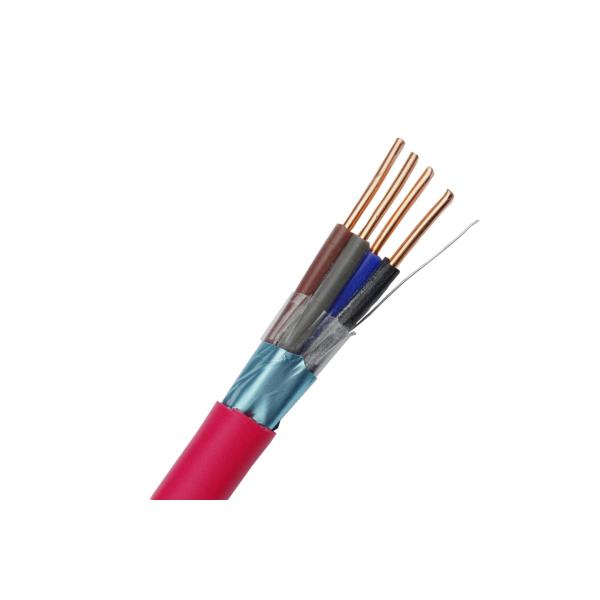 FRLS Fire Resistant Cable Shielded 1.00mm2 Solid Bare Copper Conductor for Security