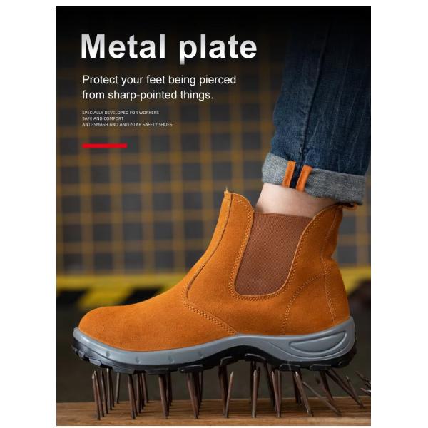 Non Slip Welding Safety Shoes Durable Leather Safety Shoes For Men