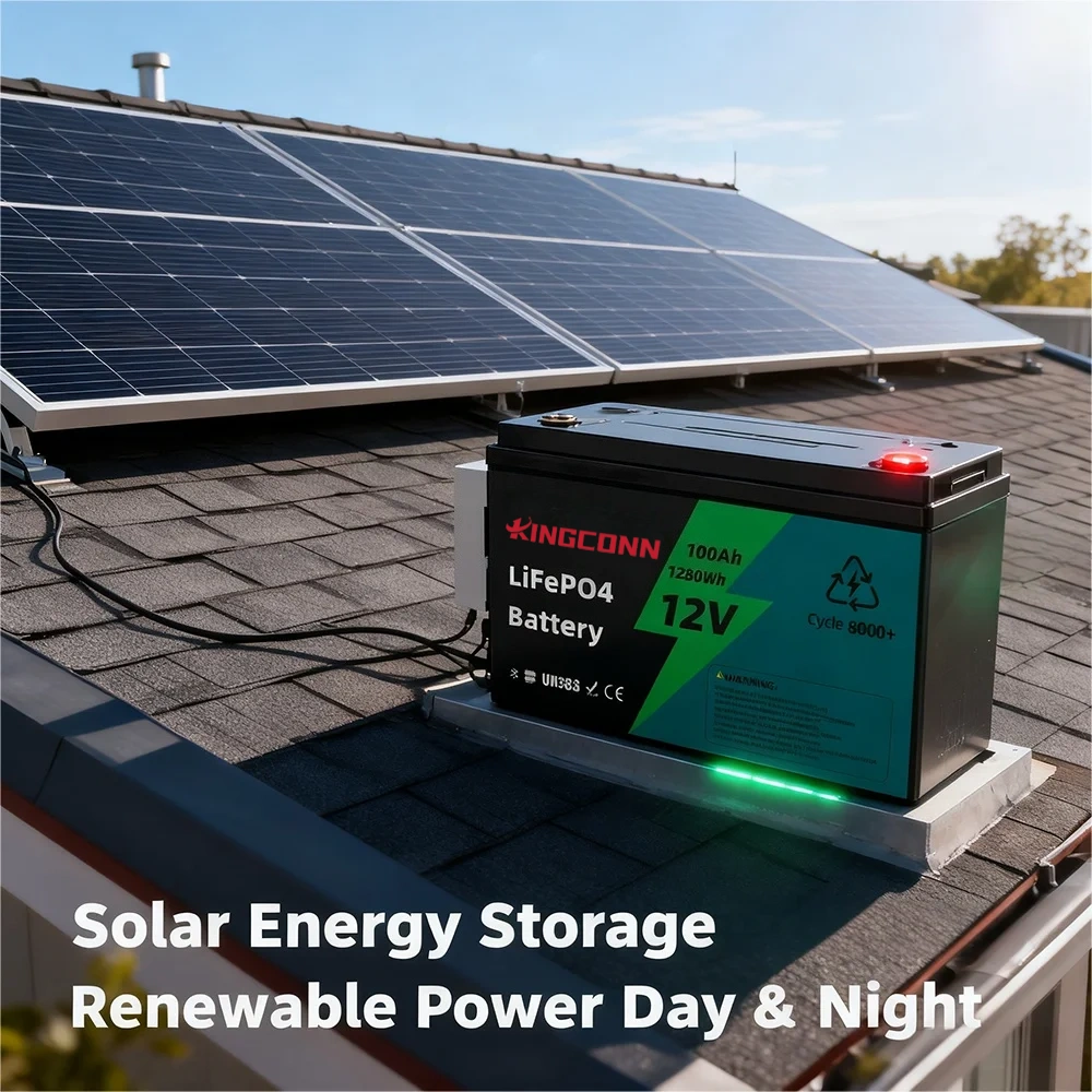 12V 100Ah Power battery Lithium Iron Phosphate Battery Bluetooth Waterproof Solar RV Power Storage