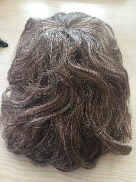 Système de coiffure personnalisé à base de PU Remplacement de cheveux naturel Toupee Toute couleur