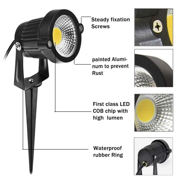 Spike Led Lights For Lawn 240v Bridgelux Chip 65mm*H200mm Size