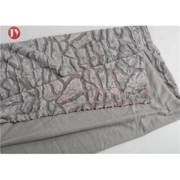 Luxury Gray Stone Embossed Plush Fur Blanket Animal Fur Winter Harmless Super Soft