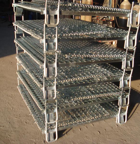 Heavy duty galvanized wire metal storage cage folding wire mesh container for stacking storage