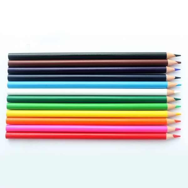 Factory direct 7 inch 12 pcs HEX paper tube kids high quality soft wood color pencils