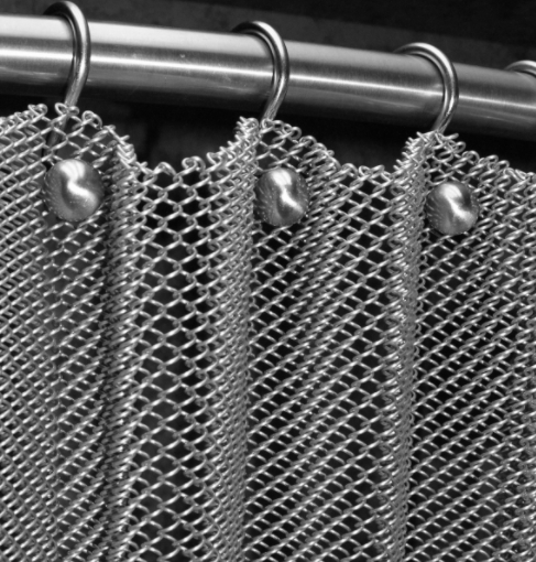Flexible 0.8mm Dia Metal Coil Drapery For Ceiling
