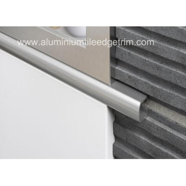 Narrow Aluminium Channel Profiles Finishing Edge Anodized Polished Silver Effect