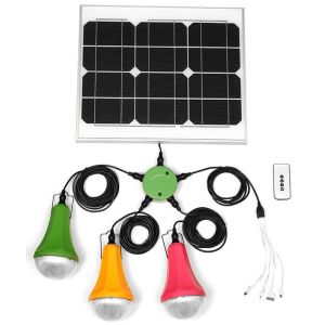 50000h larga vida 15W que acampa Mini Solar Power System With 3 bulbos