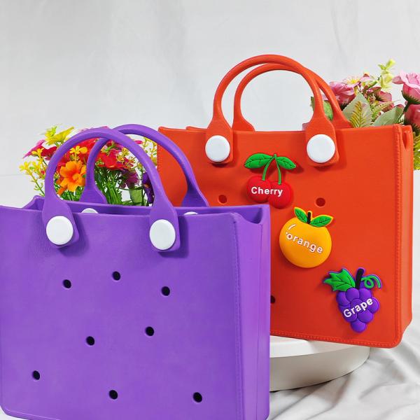 Waterproof Woman EVA Tote Large Shopping Basket Bags Beach Bag Purse Eco Jelly Candy Lady Handbags