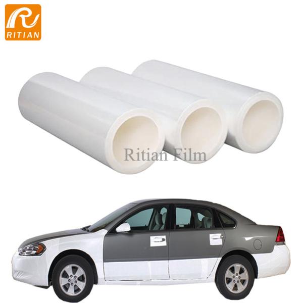UV Resistant 70 um White Glossy Automotive Protective Film for Car Paint and Vehicle Surface Protection