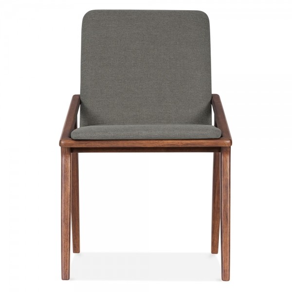Walnut wood Hotel Guestroom desk chair with fabric upholstered chairs