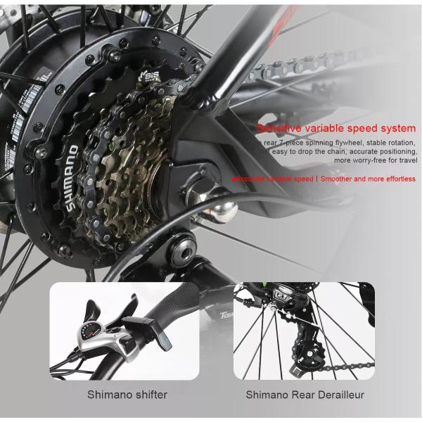 Multifunctional Lithium Battery Assist Ebike 500w 48v 10.4A Electric Mountain Bicycle