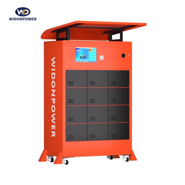 Station d'échange de batterie intelligente intérieure/extérieure 8-Bay - 6000 W de puissance maximale, station d'échange de batterie compatible au lithium-ion de 48 à 72 V