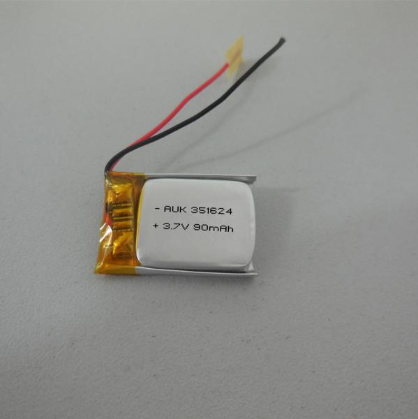 Bateria LiPo leve de 3,7V 90mAh 351624 302323 Bateria Energia Verde