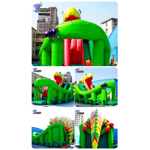 Anti Wear Inflatable Water Slide Jumping Castle UV Resistant Custom