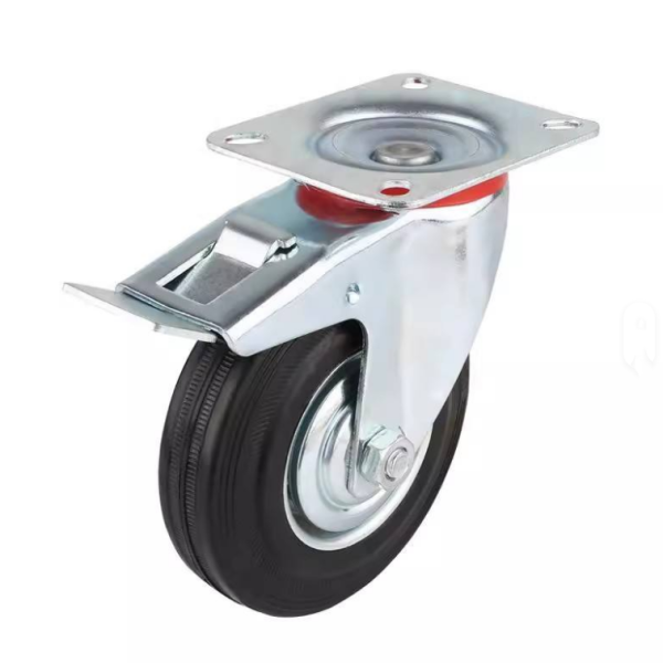 High quality Industry Caster Wheel 8fixed Swivel Brake Rubber 4 5 6 Swivel & Rigid Industrial Casters
