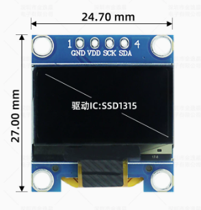 GME096NWBY-B-49 0.96 Inch 128x64 COG OLED Module SSD1315 I2C Interface 3.3V