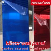 Painel de parede de bambu decorativo do espelho do folheado da madeira do carvão vegetal do ANIMAL DE ESTIMAÇÃO luxuoso da luz do hotel