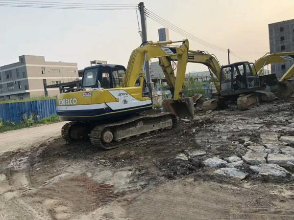 Máquinas escavadoras de 12 toneladas de Kobelco da segunda mão/máquina escavadora de Kobelco Sk120 com a cubeta do ³ de 0.5m
