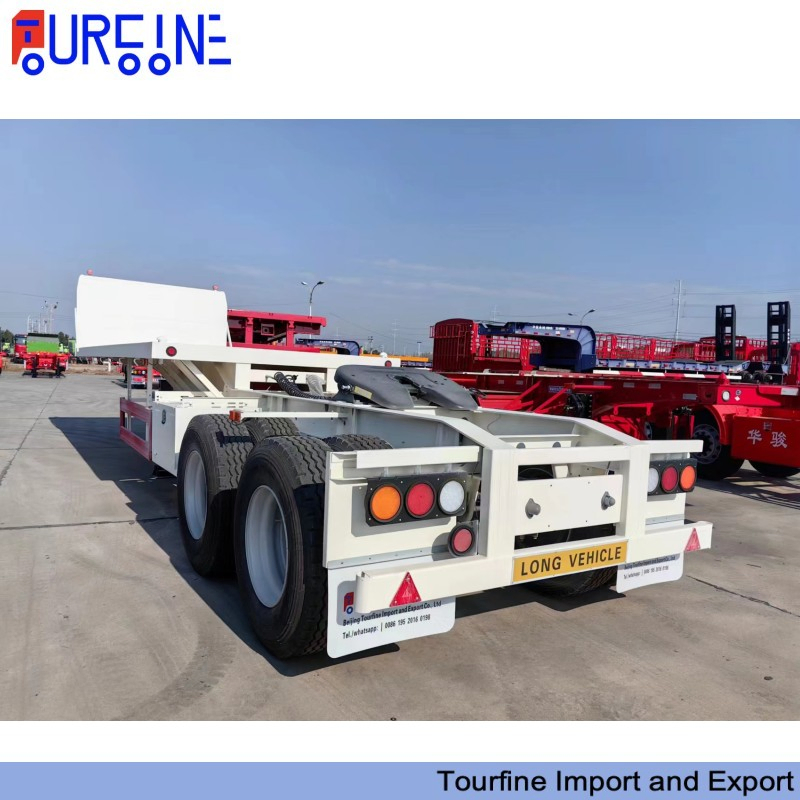 Interlink Or Super Link Flatbed Semi Trailer 2 Axle 40 Ft Shipping Container