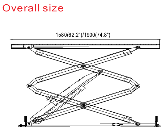 Launch car lift TLT630A scissor lift