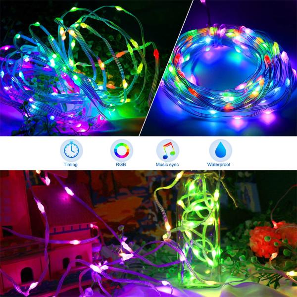 USB 50/100 Led 5/10m Iridescence Point Control LED Skin Line String Light for Atmosphere