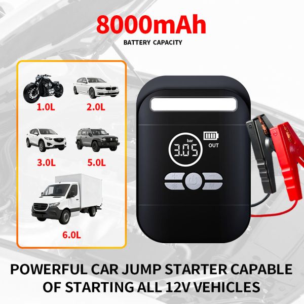 8000 MAh Automobile Jump Starters Battery Powered Car Portable Battery Car Jump Starter