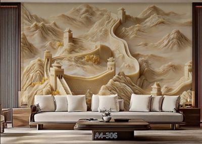 5D Embossed Decorative PVC Feature Wall Panel Customizable Patterns